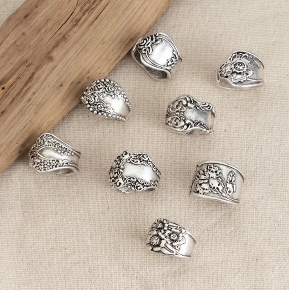 8 Spoon Rings - Picture 1 of 9